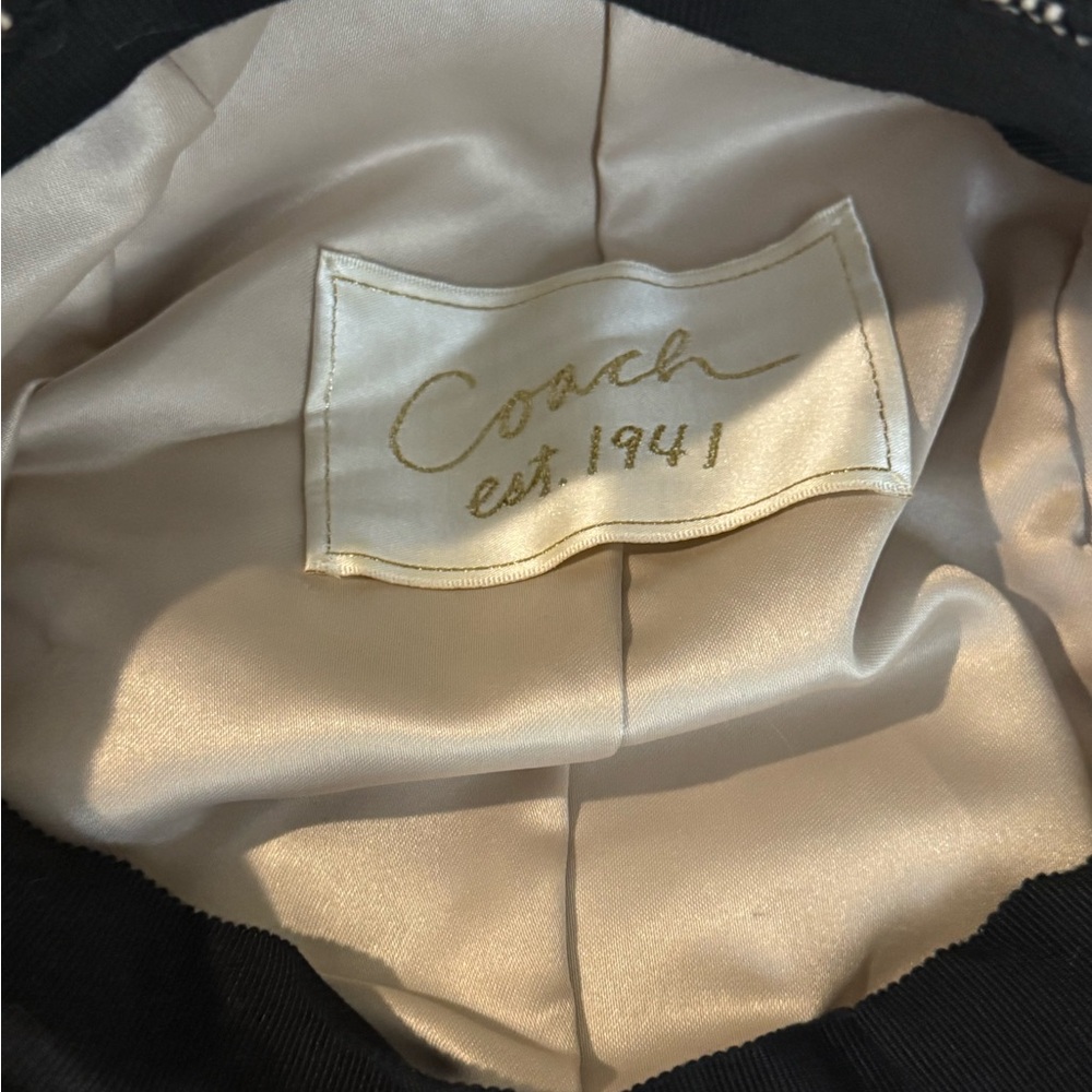 Vintage Y2K Coach Optic C Black Newsboy Hat - Picture 2 of 6